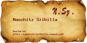 Naschitz Szibilla névjegykártya